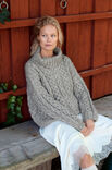 Lana Grossa SNONINGSSWEATER MED RULLEKRAVE Natural Alpaca Pelo & Natural Superkid Tweed