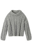Lana Grossa SNONINGSSWEATER MED RULLEKRAVE Natural Alpaca Pelo & Natural Superkid Tweed