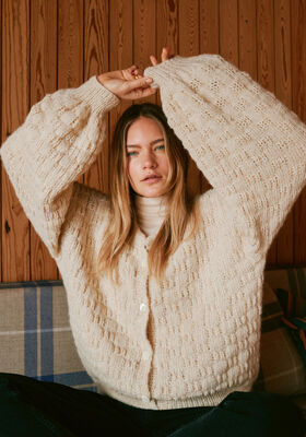 CARDIGAN Natural Alpaca Pelo fra Lana Grossa