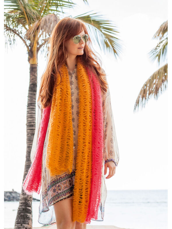 Lana Grossa LANG TØRKLÆDE Silkhair - Strikkeopskrift (NO)