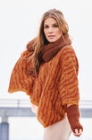 Lana Grossa PONCHO I TIGERMØNSTER Silkhair - Strikkeopskrift (NO)