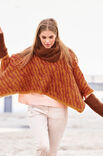 Lana Grossa PONCHO I TIGERMØNSTER Silkhair - Strikkeopskrift (NO)
