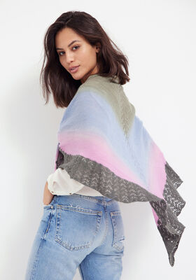 TREKANTET SJAL Cool Wool Lace Hand-dyed & Cool Wool Lace fra Lana Grossa