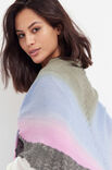 Lana Grossa TREKANTET SJAL Cool Wool Lace Hand-dyed & Cool Wool Lace