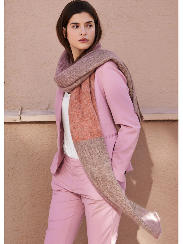 Lana Grossa SJAL Cool Wool Lace Hand-dyed & Silkhair - Strikkeopskrift (SE)