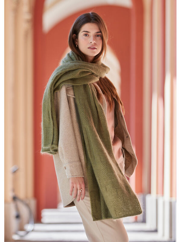 Lana Grossa STOLA Cool Wool Lace & Silkhair - Strikkeopskrift (SE)
