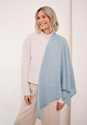 TREKANTTØRKLÆDE Cool Wool Lace - Strikkeopskrift (SE) fra Lana Grossa