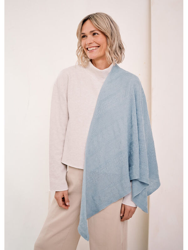 Lana Grossa TREKANTTØRKLÆDE Cool Wool Lace - Strikkeopskrift (SE)