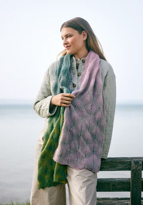 SJAL Merino Lace Aquarell & Cool Wool Lace - Strikkeopskrift (SE) fra Lana Grossa
