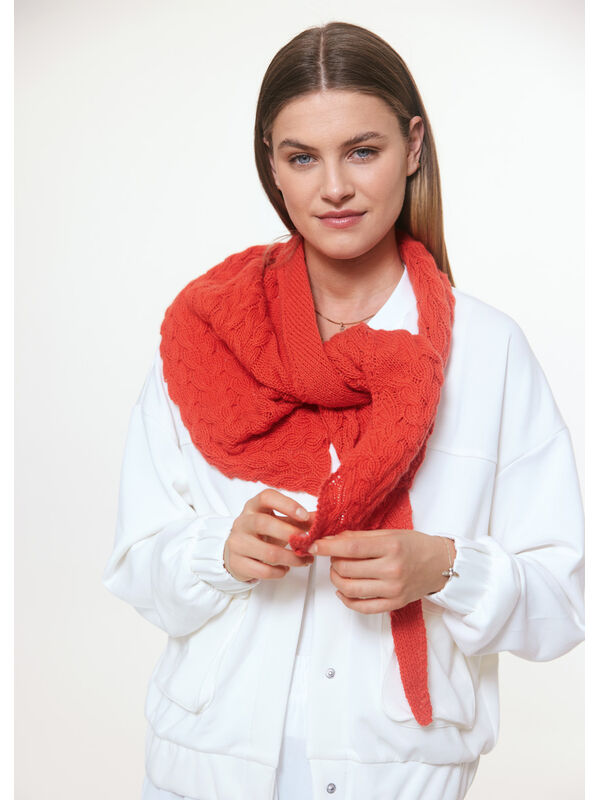 Lana Grossa TREKANTTØRKLÆDE Cashmere Pure - Strikkeopskrift (SE)