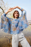 Lana Grossa PONCHO Silkhair Print - Strikkeopskrift (SE)