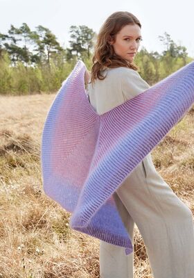 PONCHOSJAL Merino Lace Aquarell, Silkhair & Cool Wool Lace fra Lana Grossa