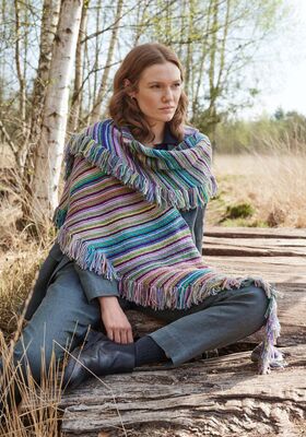 TREKANTSJAL Farfalla & Cashmere 16 Fine fra Lana Grossa