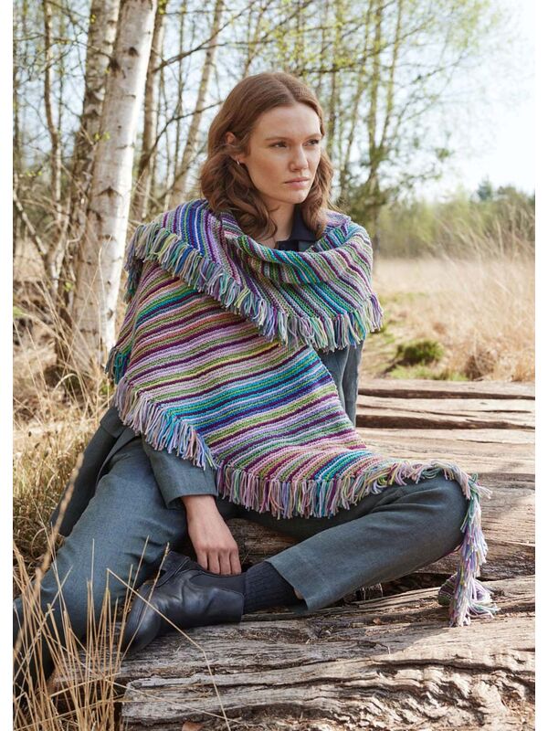 Lana Grossa TREKANTSJAL Farfalla & Cashmere 16 Fine
