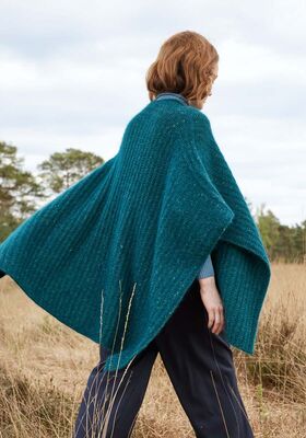 PONCHO Cashmere 16 Fine & Natural Superkid Tweed fra Lana Grossa