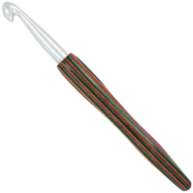 Lana Grossa Uld Hæklenål Aluminium Træskaft Design Træ Color Str. 9,0