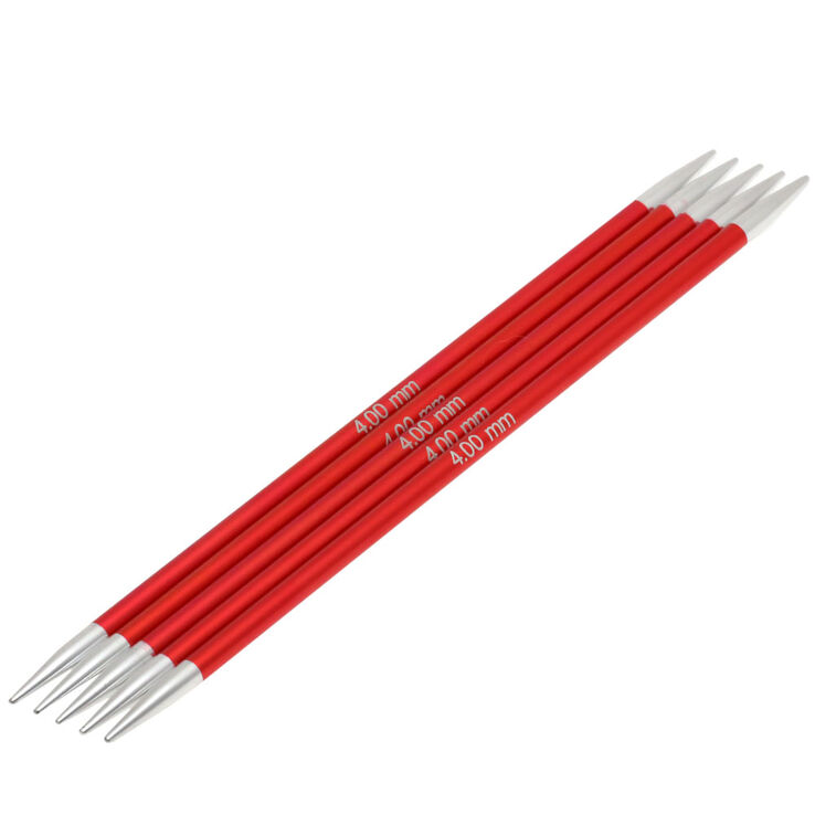Lana Grossa Strømpepinde Sæt Aluminium Rainbow Str. 4,0/15cm
