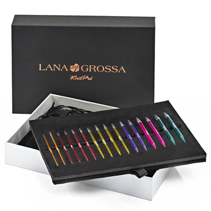 Lana Grossa Rundpindesæt Aluminium Rainbow