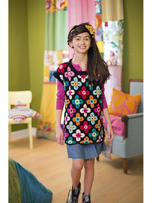 Lana Grossa TUNIKA AF BLOMSTERKVADRATER Cotone