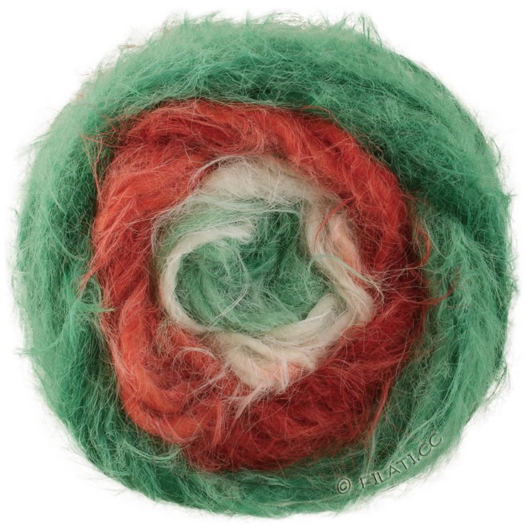 Lana Grossa BASTA MISTA (Christmas Edition) | 799-grøn/hvid/rød stribet
