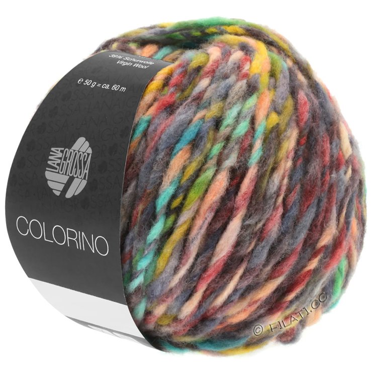 Lana Grossa COLORINO | 01-rød/grøn/grå/beige/antracit