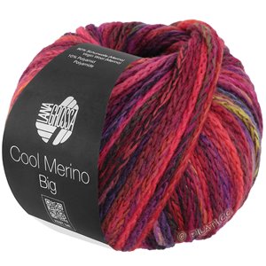 Lana Grossa COOL MERINO Big Color | 401-sortrød/violet/pink/fuchsia/rød/gulgrøn