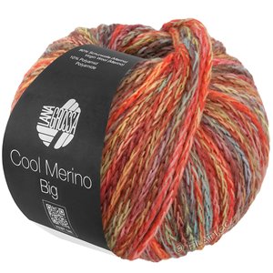 Lana Grossa COOL MERINO Big Color | 402-grågrøn/rød/gul/mint/brun/rosentræ