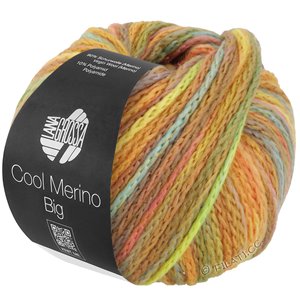 Lana Grossa COOL MERINO Big Color | 403-gyldengul/okker/lindgrøn/laks/kaki