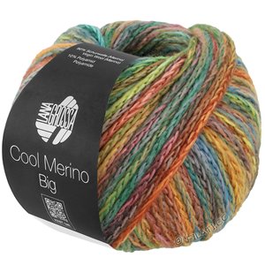 Lana Grossa COOL MERINO Big Color | 404-karamel/jade/petrol/okker/oliven/rosa/mørk brun