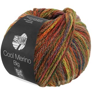 Lana Grossa COOL MERINO Big Color | 405-lys oliven/ruste/gulgrøn/rosa/terrakotta/grågrøn/mørk grøn