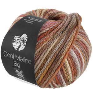 Lana Grossa COOL MERINO Big Color | 406-nougat/beige/taupe/cognac/rosentræ/sølvgrå/gråbrun/gammelrosa