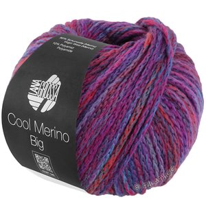 Lana Grossa COOL MERINO Big Color | 408-fuchsia/violet/blågrå/røgblå/lys grå/blå/tomat