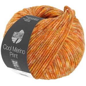 Lana Grossa COOL MERINO Uni/Print | 111-gul/orange/kamel/lys oliven