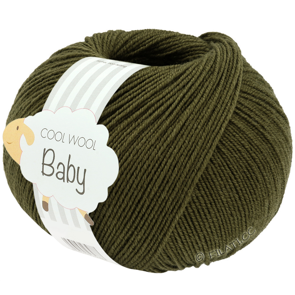Lana Grossa COOL WOOL Baby Uni/Print 50g | 349-skog grøn