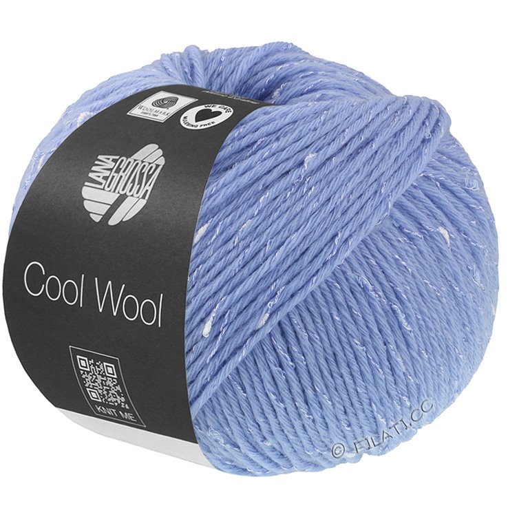Lana Grossa COOL WOOL Big Dots | 101-lys blå