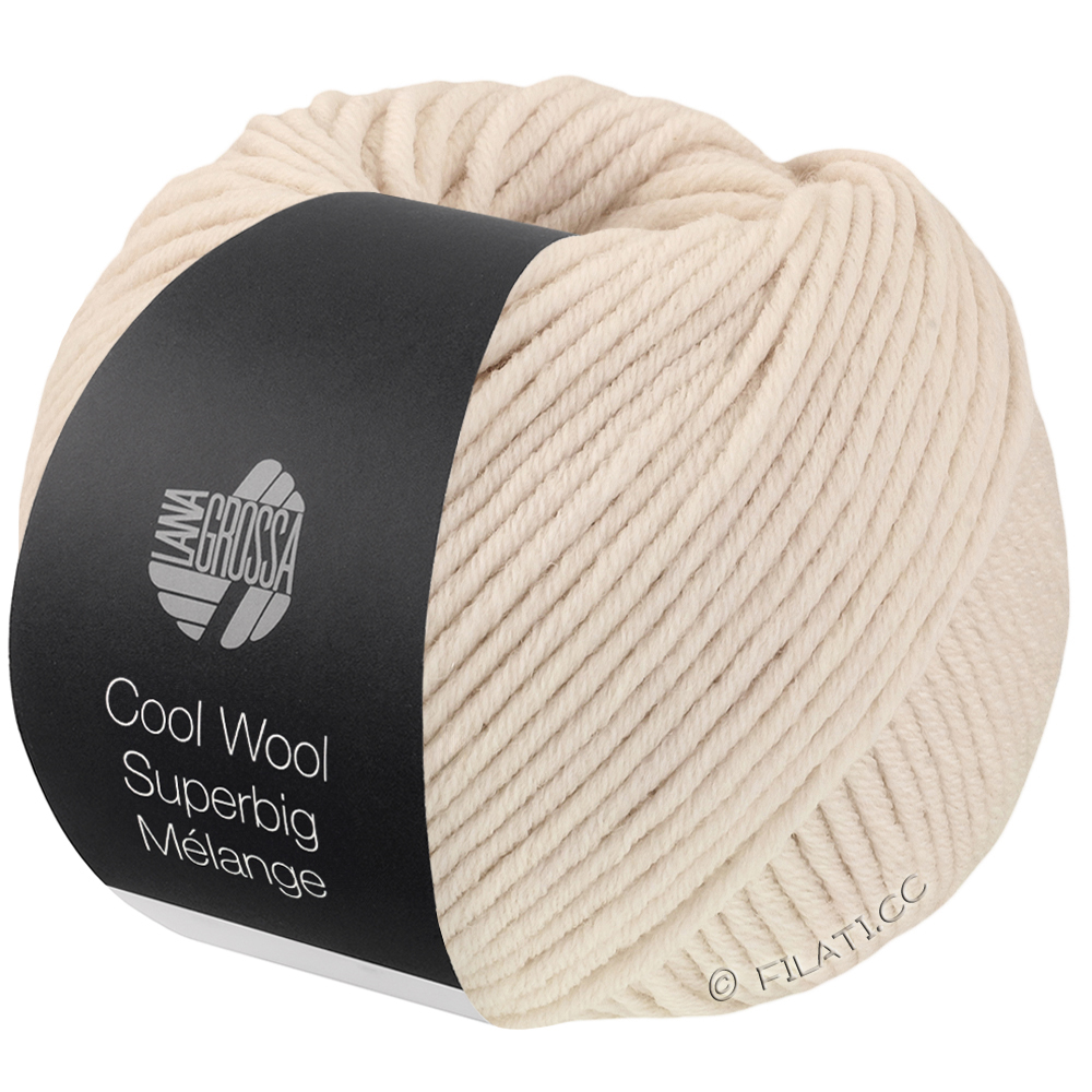 Lana Grossa COOL WOOL Superbig Mélange | 233-grège/beigegrå meleret