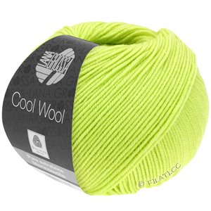 Lana Grossa COOL WOOL   Uni/Melange/Neon | 2089-gulgrøn