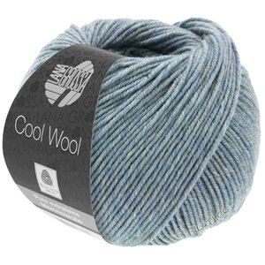Lana Grossa COOL WOOL   Uni/Melange/Neon | 7154-gråblå meleret