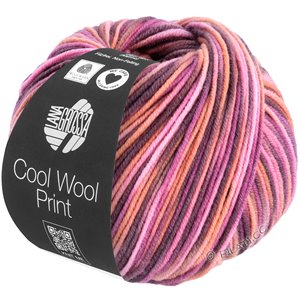 Lana Grossa COOL WOOL  Print | 830-rosa/ruste/mauve/brombær