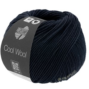 Lana Grossa COOL WOOL Mélange (We Care) | 1430-sortblå meleret
