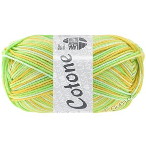 Lana Grossa COTONE  Print/Spray/Mouliné | 349-gul/vanilje/lys grøn/hvidgrøn