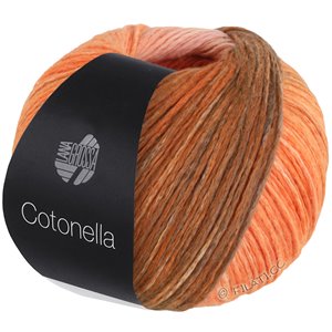 Lana Grossa COTONELLA | 06-apricot/laksorange/orange/gulgrøn/mørk grøn/sortgrøn/nøddebrun