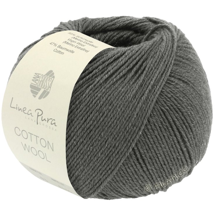 Lana Grossa COTTON WOOL (Linea Pura) | 07-mørk grå