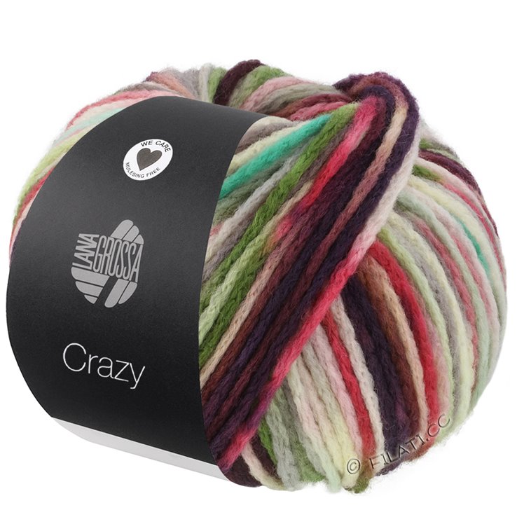 Lana Grossa CRAZY | 01-rosa/mynte/turkis/høgrøn