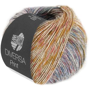 Lana Grossa DIVERSA PRINT | 104-grå/orange/pink/gul/oliven