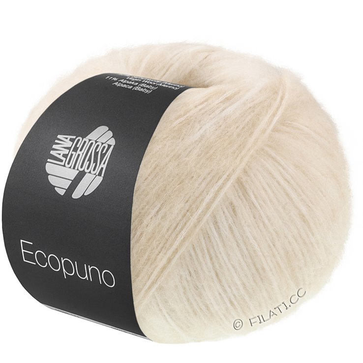 Lana Grossa ECOPUNO Sfumato | 701-rå hvid/beige