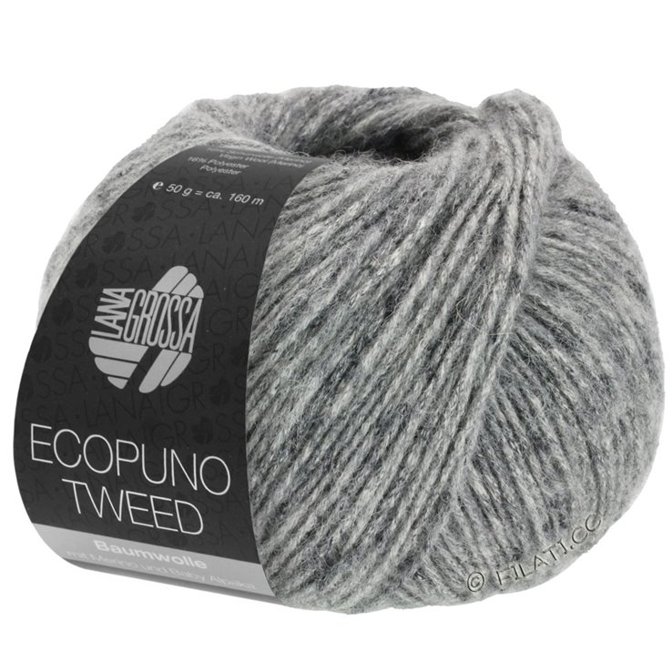 Lana Grossa ECOPUNO Tweed | 313-grå meleret