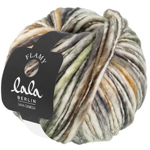 Lana Grossa FLAMY (lala BERLIN) | 101-rå hvid/beige/grå meleret