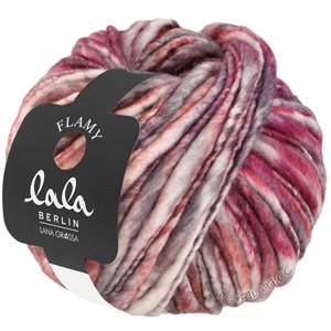 Lana Grossa FLAMY (lala BERLIN) | 103-fuchsia/ruste/grå/rå hvid meleret