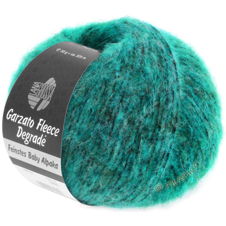 Lana Grossa GARZATO Fleece Uni/Print/Dégradé | 301-lys petrol/mellem petrol/mørk petrol